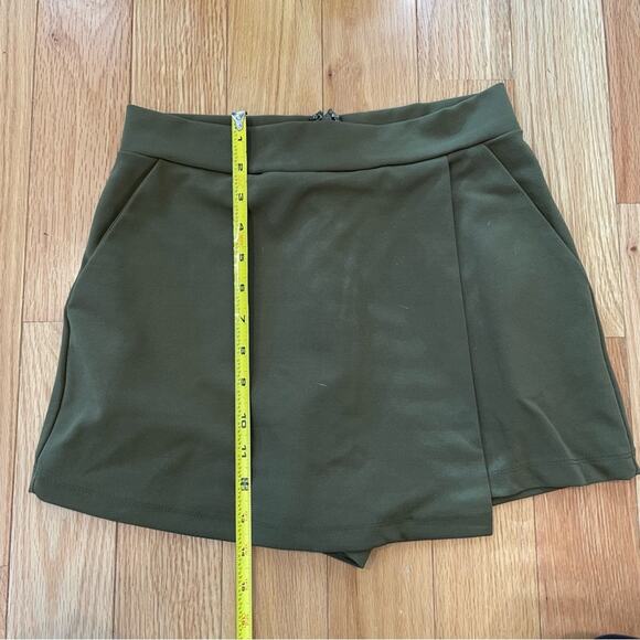 Forever 21 Army Green High Waisted Faux Skirt - Picture 7 of 9